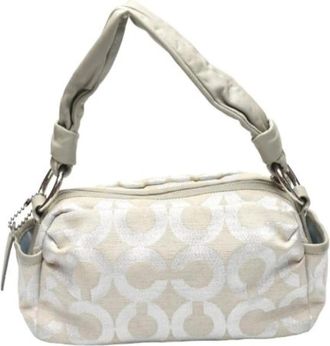 Coach Pre-owned Leren Schoudertas - Dames - Vintage Schoudertas - Grijs - ONE Size - Leer - Vintage