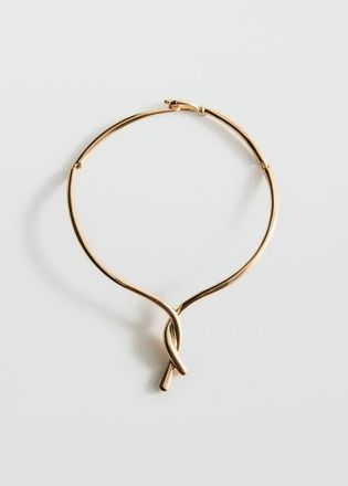 Mango Collana rigida nodo oro - Donna - Taglia unica - MANGO