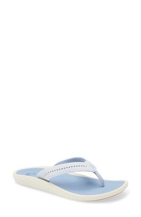 Olukai Ulele Water Resistant Flip Flop in Lanai Breeze /Ocean Fog at Nordstrom, Size 10