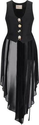Blumarine Gilet Misto Lana - Dames - Tops zonder mouwen - Zwart - XS - Tops
