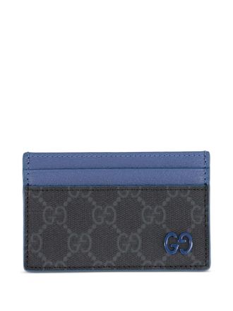 Gucci GG-monogram cardholder - men - Canvas/Calf Leather - One Size - Black