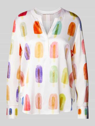 Herzen&rsquo;s Angelegenheit Regular Fit Seidenbluse mit Tunikakragen in Offwhite, Gr&ouml;&szlig;e 44