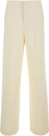 Twinset Madreperla Wijde Broek - Dames - Wijde Broeken - Beige - L - Broeken