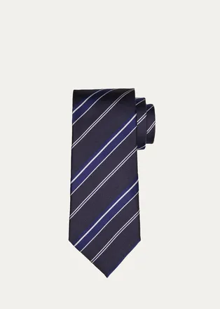 Tom Ford Mens Multi-Stripe Silk Tie
