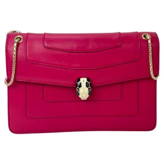 Bulgari Serpenti Forever Dark Pink Shoulder Bag