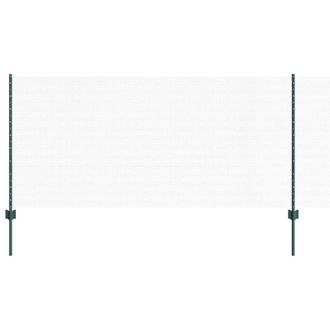 Berkfield Home Fence Posts 11 pcs U-Channel Green 120 cm Steel, Hexagon Fence Gr