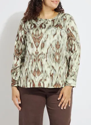 Lyss&eacute; Tanni Crew Neck Blouse Curvy