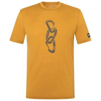 super.natural Carabineri Tee Merinoshirt f&uuml;r Herren | orange/gelb