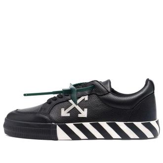 Off-white Low Vulcanized Canvas Sneaker Black White Red OMIA085C99LEA0011001