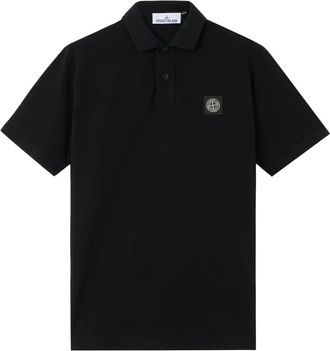 Stone Island 2200008 Katoen Piqu&eacute; Polo - Heren - Polos - Zwart - 3XL - Katoen - Tops