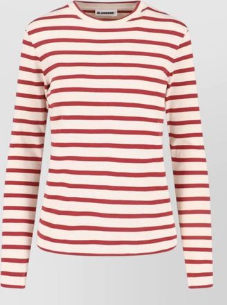 Jil Sander long sleeve crew neck striped top