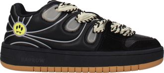 Barrow Zwarte Leren Lage Sneakers