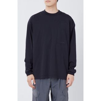 Snow Peak OG Mercerized Long Sleeve T-Shirt in Black at Nordstrom, Size X-Large