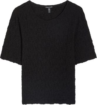 Eileen Fisher Top girocollo Bubble - Nero