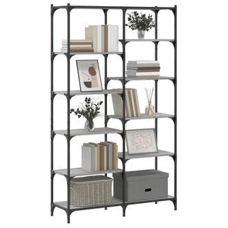 Berkfield Home Decorative Bookshelf Grey Sonoma 100x32x170 cm Engineered Wood an | Size: 100 x 32 x 170 cm