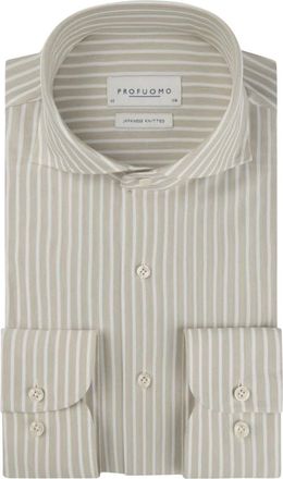 Profuomo Overhemden, Heren, Bruin, L, Casual Overhemden