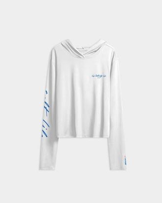 Salt Life Aquarium Turtle Performance Hoodie in White at Nordstrom, Size Large