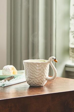 Anthropologie Reed Stoneware Teacup