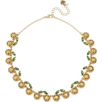 Betsey Johnson Lemon Collar Necklace in Yellow at Nordstrom