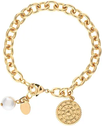 Rivka Friedman 18K Plated 10Mm Pearl Stackable Bracelet