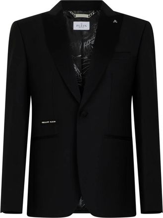 Philipp Plein Blazer Skull - Heren - Jassen - Zwart - Maat: XS Wol