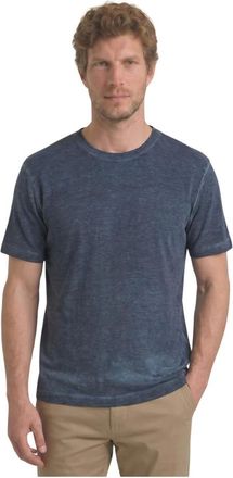 Daniele Fiesoli Leinen T-Shirt - male - Daniele Fiesoli - T-Shirts - Blue - 2XL - Tops
