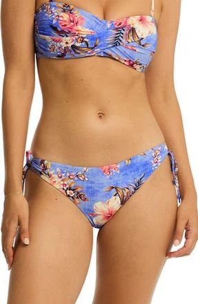 Sea Level Australia Blue Hawaii Tie Side Bikini Bottoms in Iris at Nordstrom Rack, Size 10 Us / 14 Au