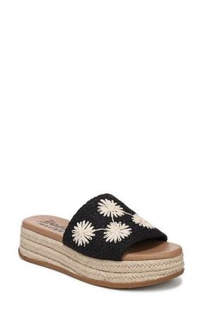 Blowfish Marshlo Sun Platform Slide Sandal in Black Jute Flower at Nordstrom Rack, Size 8.5