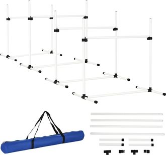 OEM Set De Entrenamiento De Agilidad Para Perros Mascotas 4 Piezas Obst&aacute;culos Vallas De Salto Con Altura Ajustable Y Bolsa De Transporte Para Exteriores 9