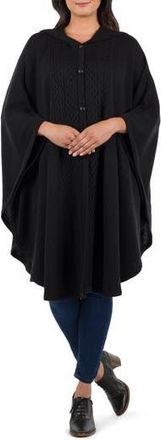 Patricia Nash Hooded Button Front Cape in Blck at Nordstrom Rack