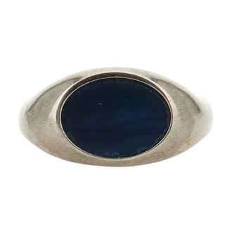 Dries Van Noten Stone Signet Ring - Heren - Accessoires - Blauw - Maat: M