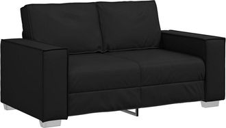 vidaXL Vidaxl - Loveseat Sofa 120 cm with Cushion Black Faux leather