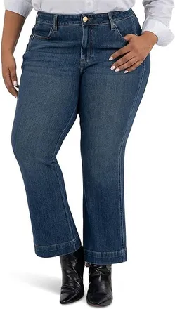 Kut from the Kloth Plus Size Natalie High-rise Bootcut Side Inset-wide Hem Womens Jeans Choice : 18W 29, Cotton/Denim/Lycra