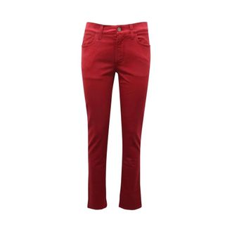 Dolce & Gabbana Slim Fit Jeans, male, Red, XS, Italian Style Mens Trousers