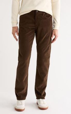 AG - Adriano Goldschmied Mens Tellis Slim Fit Corduroy Five Pocket Pants in Earth Brown at Nordstrom Rack, Size 34 X 32