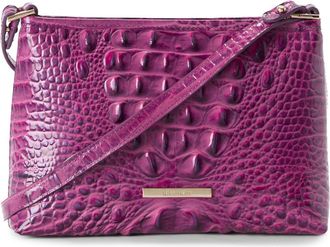 Brahmin Lorelei Croc Embossed Leather Shoulder Bag in Dewberry at Nordstrom