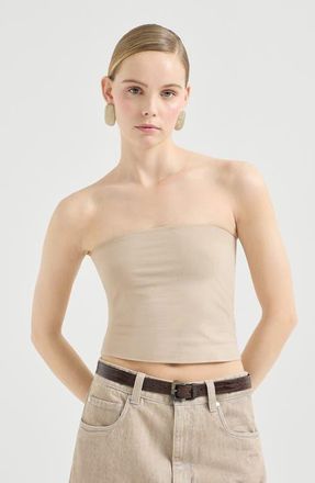 Brunello Cucinelli Bandeau top in Beige at Nordstrom, Size Xx-Large Eu