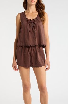 Reformation Hazel Short Pajamas in Cafe at Nordstrom, Size X-Large