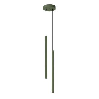 Sollux Lighting L&aacute;mpara de techo verde oliva acero alt. 15 cm