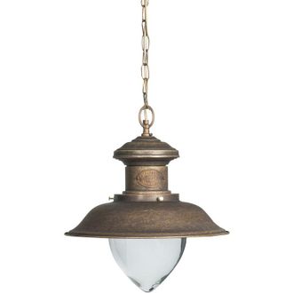 Biscottini International Biscottini - Lampadario industriale 105x40 cm Lampadario vintage industriale Lampadario ottone Lampadario cucina vintage Lampadario vintage