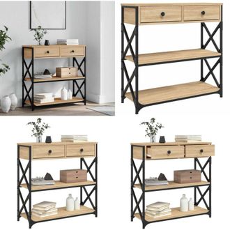 vidaXL Tavolino Consolle Rovere Sonoma 75x28x75cm in Legno Multistrato - Tavolo da ingresso - Tavolo da soggiorno