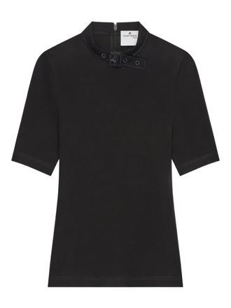 Courrèges buckle T-shirt - Zwart