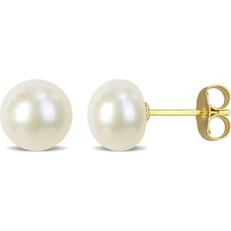 Delmar 14K Yellow Gold Cultured Pearl Stud Earrings at Nordstrom Rack