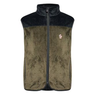 Moncler Outwear Waistcoats Verde, Nero-Uomo