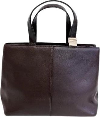Burberry Pre-owned Vintage Handbag - Dames - Vintage Handtas - Bruin - ONE Size - Leer - Vintage