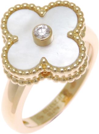 Van Cleef & Arpels White Yellow Gold (18K) Band Ring (Pre-Owned)