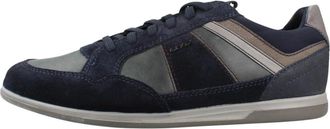 Geox U Renan - Heren - Sneakers - Blauw - 42 EU - Leer - Schoenen