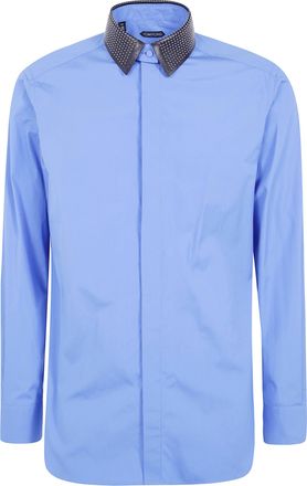 Tom Ford Shirt With Detachable Collar Ufo Corn Blue