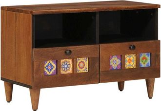 vidaXL Coffee Table with Drawer Brown 80 x 54 x 40 cm Solid Mango Wood vidaXL