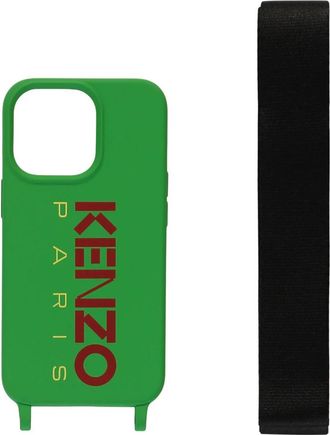 Kenzo Logo Print i Phone 13 Pro Hoesje - unisex - Telefoonaccessoires - Groen - ONE Size - Accessoires